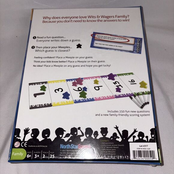 Wits & Wagers Family Edition Kid Friendly Party Game North Star Games SEALED NEW - Picture 4 of 7